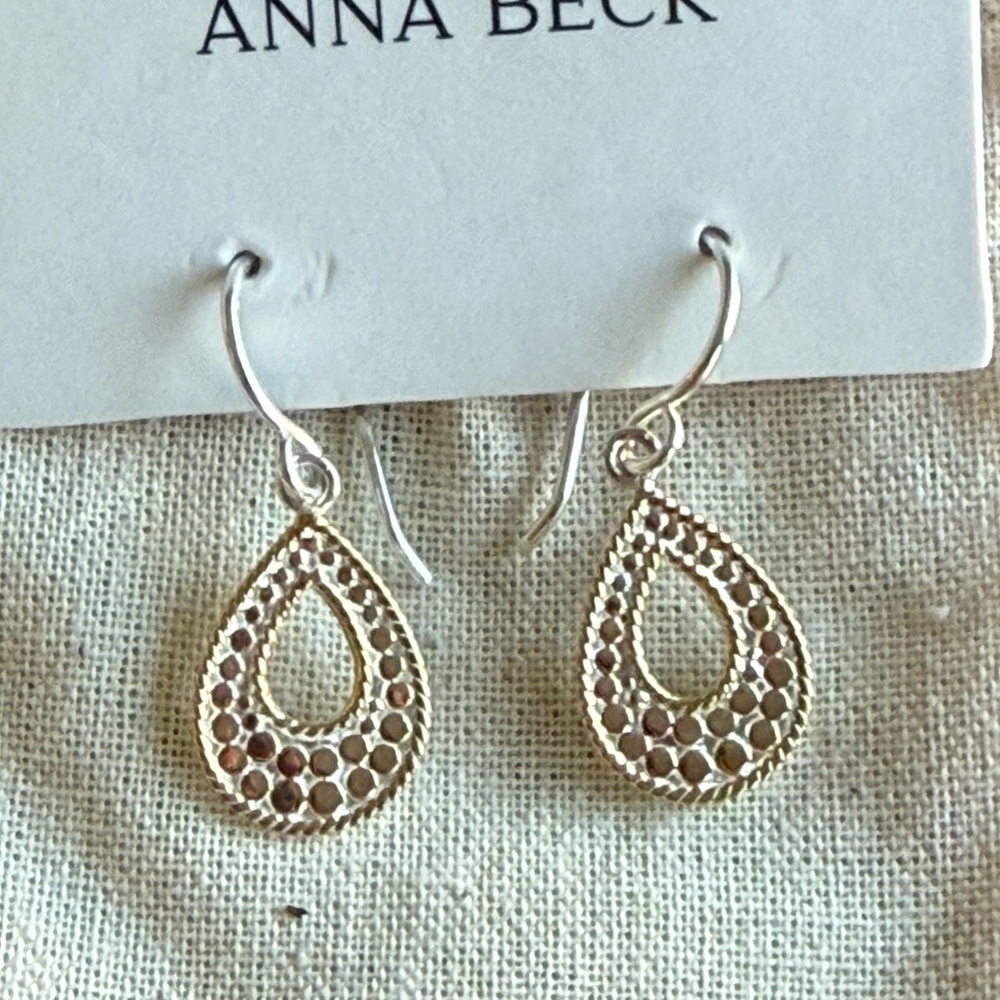 Anna Beck two tone Small Drop Earrings